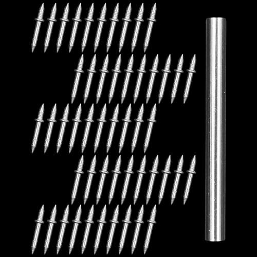 Alnicov 50 pièces Clous sans Couture Clous à Double tête sans Couture avec Clous à Double tête Outil de Clous à plinthes