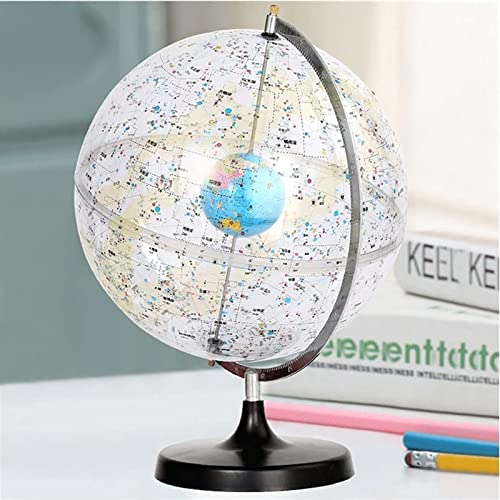 Lxwyq Sternbild-Globus, 32 cm, großer klarer Weltglobus, leuchtender Himmelsglobus für Studenten, Erwachsene, Lernen, Weltkugel