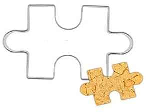 MAGICLULU Edelstahl Keksform Puzzle Ausstechform 2.36X1.57X0.79in Hitzebeständig Lebensmittelecht Für Diy Kuchen Kekse Backen Puzzle Kekse Schimmel