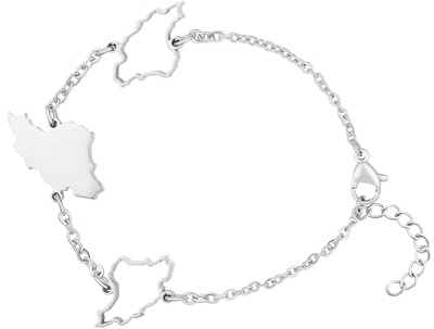 d'origine Iran Landkarten Armband Unisex Damen Herren, Iranischer Schmuck, Iranisches Armband, Iran Flaggen Schmuck