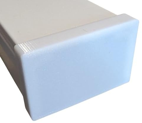 Juego de 4 topes a canaleta para cables, 60 x 40 mm, color blanco