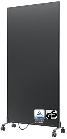 BR Bringer® Infrarotheizung 1000 W Schwarz Elektroheizung | Energiesparende Infrarotwärme für Wohnraum, Büro oder Badezimmer - schwarze Elektroheizung, TÜV und GS geprüft
