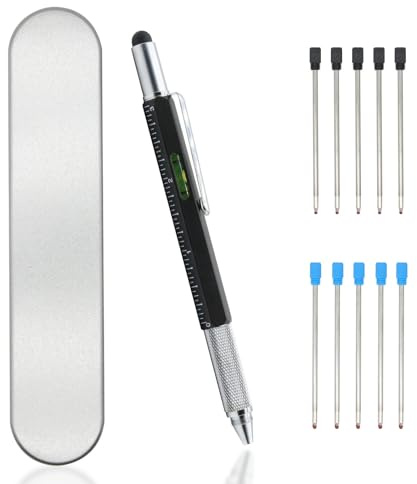 JVHLOV Stylo multi-outils, stylo multifonction, stylo à bille à tête touchante pour homme