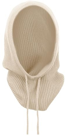 Berretto invernale da donna: berretto in cotone balaclava caldo morbido cappuccio lavorato a maglia antivento cappello sport e outdoor maschera viso solido cappello passamontagna Beanie cappelli