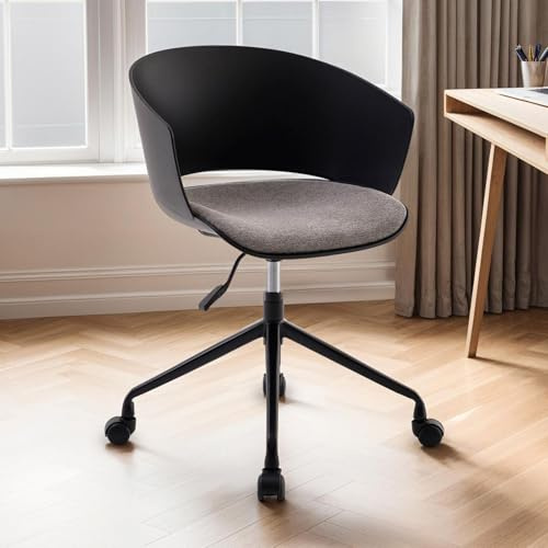 IDIMEX Drehstuhl DAGMA mit Rollen in schwarz - Bürostühl höhenverstellbar mit Sitzpolster und Rollen – Modernes Design für Home-Office und Büro
