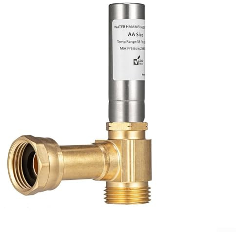 Zoegneer Angle Water Hammer Arrestor Stainless Steel Angle Type Water Hammer Arrestor 3/4 Inch Stainless Steel Water Hammer Arrestor For Washing