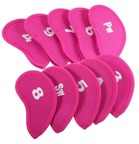 GOOHOCHY 10pcs Golf Club Covers Replacement Portable Professional Scratchproof Golfing Irons Woods Sleeves