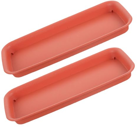 CLISPEED 2Pezzi Vassoi Rettangolari per Piante Sottovasi Antigoccia per Fioriere Vassoi per Giardinaggio e Decorazione Domestica Colore