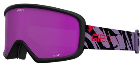 Giro Stomp Kids Ski Goggles - Snowboard Goggles for Youth, Boys & Girls - Mauve Purple Rush - Amber Pink
