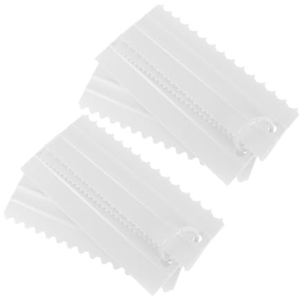 CIYODO 2ensembles Grattoir à Gâteau Plastique Lisseur De Bord Outil De Décoration Réutilisable pour Crème Fondante Et Glaçage De Pâtisserie