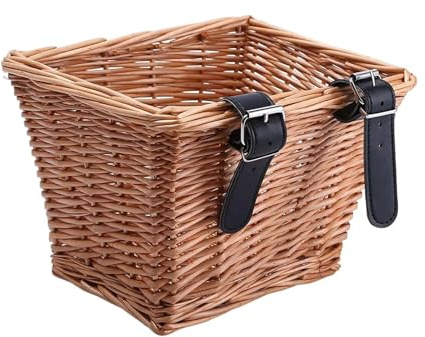 Hundcykelkorg flätverk cyklar korg husdjursbärare cykel fram katt och hundar booster bilar säte organiserare last för resor camping utomhus