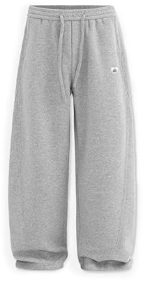 Aelfric Eden Baggy joggingbyxor herr basic sportbyxor dam långa sweatpants breda ben unisex träningsbyxor med fickor bekväma fritidsbyxor streetwear hög midja lösa byxor, GRÅ, XL