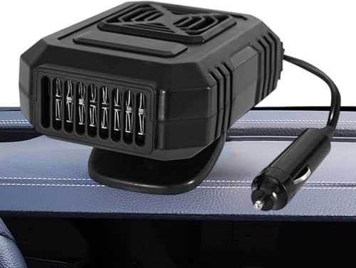 Pavsicgn Calentador De Coche - 360 Grados Giratorio 150W Desempañador | Ventilador Calefactor Giratorio para Parabrisas De Coche | para Aparcamiento Exterior Desplazamiento Conducción Mañana Invierno
