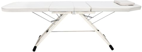 Qurib Kosmetikliege Massageliege klappbar höhenverstellbar zweiteilig 182x60 cm bis 250 kg mit Kopfstütze für Massage Therapeuten Kosmetiker