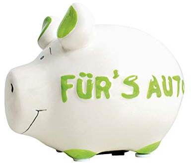 KCG Spardose Schwein Fürs Auto Keramik klein