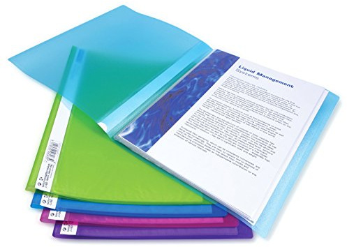 Rapesco 0915 Chemise de Présentation Flexible, 10 Pochettes, A4, Couleurs Assorties, Lot de 10