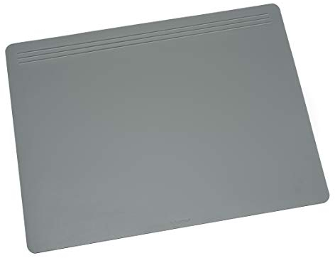 Läufer 32703 Matton Schreibtischunterlage 49x70 cm, grau, rutschfeste Schreibunterlage für besonders hohen Schreibkomfort, elegantes Zubehör für Schreibtisch, samtige Unterseite
