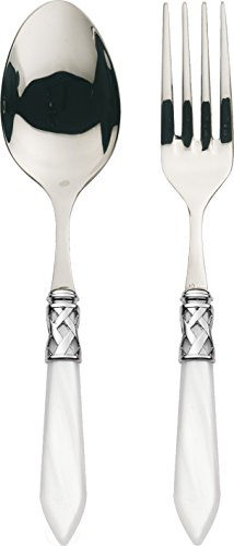 BUGATTI ALC1M-N4211/12 Aladdin Lot de 2 Pièces Service de Table Acier/ABS Blanc 30,5 x 14 x 3 cm