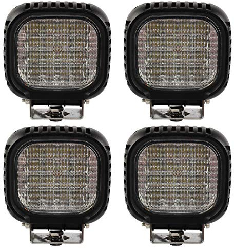 BRIGHTUM 4 X 48W CRE LED Offroad Arbeitsscheinwerfer weiß 12V 24V Reflektor worklight Scheinwerfer Arbeitslicht SUV UTV ATV Arbeitslampe Traktor Bagger LKW KFZ (4 Stück)