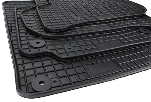 Gummimatten Kompatibel mit Golf Plus/Cross Bj 2005-2014 Yeti 5L Automatten | Fußmatten NEU Premium Qualität 100% passgenau Caro Design Allwetter f. Schmutz Schnee & Feuchtigkeit rutschfest schwarz 4tlg.