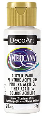 DecoArt Americana Mehrzweck-Acrylfarbe, 59 ml, Snow Titanium Weiß