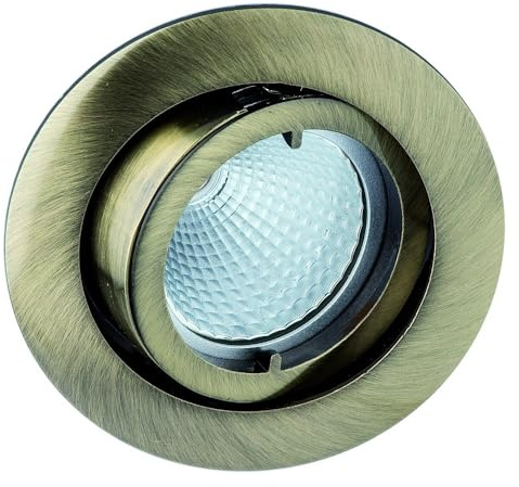 Rutec Alu-Druckguss-Einbaustrahler für MR16, IP20, Ø 8.2cm, mit Bajonett, ohne Fassung, schwenkbar, Chrom