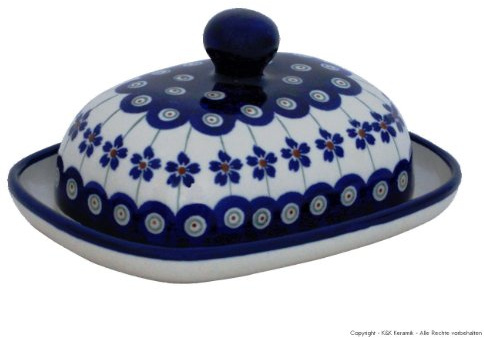 Unbekannt Bunzlauer 111 – Mantequillera (tamaño pequeño, Ovalado, 1/2 Pieza Mantequilla Decorados 166 a