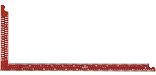 SOLA Zimmermannswinkel ZWCA mit Anreißlöcher Schienenlänge 800 mm, rot, 56132201