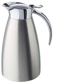 APS Isolierkanne „Advanced“, Kaffeekanne für alle gängigen Kaffeeautomaten, Ø 10,5 cm, H: 18 cm, doppelwandiger Edelstahl, für heiße und kalte Getränke, spülmaschinengeeignet, 5 Tassen/0,6 Liter