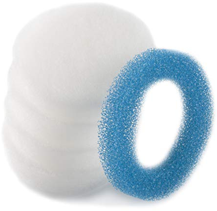 LTWHOME Fein und Blau Filterschwamm Passend für Eheim 2616320 Ecco Pro 130/200 / 300(1 Blau + 4 Weiß)