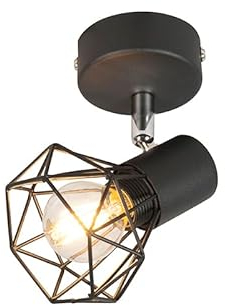 Qazqa mosh - Spot plafond, plafonnier - 1 lumière - L 90 mm - Noir - Moderne - éclairage intérieur - Salon I Chambre I Cuisine I Salle à manger