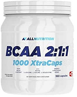 ALLNUTRITION Bcaa 2:1:1 1000 xtracaps Aminos Aminosäure Regeneration Muskelaufbau Bodybuilding 360kap