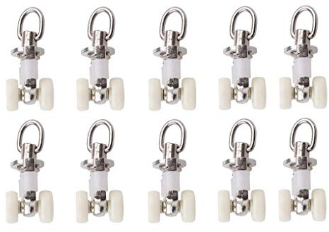 Tenlacum - Pack de 20 rodillos de cortina con ruedas para cortinas de ducha