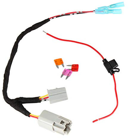 RED WOLF 12 Volt Power Adapter Wiring Harness Switch Connector Plug w/Fuse for Chrysler Dodge Ram 2001-2022 Power Outlet to Add Backup Camera CB Radio Radar Detectors Portable GPS