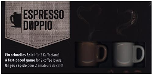Huch! Espresso Doppio - Gesellschaftsspiele für Erwachsene - Espresso Tassen Set als Spiel, für 2 Personen, Spiele ab 8 Jahre, Spaß und Kaffee in Einem! Kaffee Zubehör & Barista Zubehör