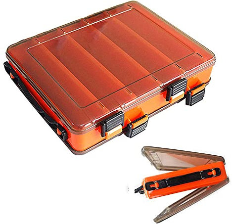 Fishing KunstKöder Box, wasserdichte Angelbox, Angelkoffer mit Fach, Aufbewahrungsbox für Angelgeräte, Hardbaits Box, Angelzubehör zum Aufbewahren von Ködern und Jigs