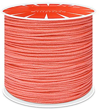 Anawakia Cordoncino in nylon da 100 m x 0,8 mm, corda in nylon per lavori a maglia a mano, per gioielli fai da te, colore rosso chiaro