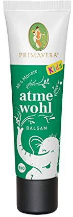 PRIMAVERA Atmewohl Baby & Kinder Balsam bio 30 ml - Thymian, Myrte und Cajeput - Aromatherapie, babymilde ätherische Öle - für Babys ab 6 Monaten