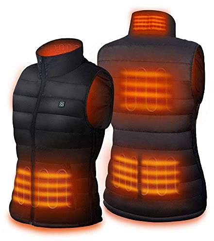 DR.PREPARE Beheizbare Weste Herren Damen Heizweste Einstellbar Wärmeweste Elektrisch Heheizte Kleidung Herren Damen Winterjacke für Außen Reisen Sport Freizeit