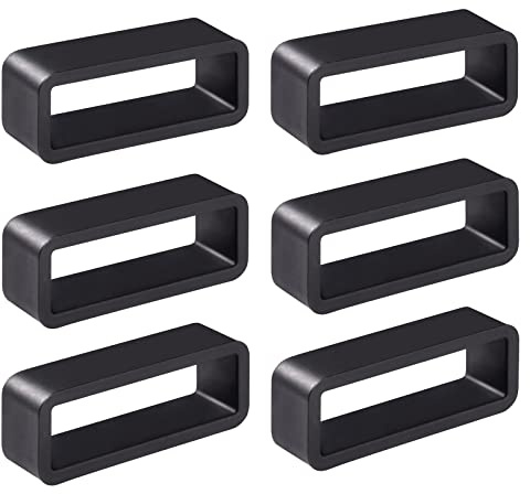 BISONSTRAP Passant pour Bracelet de Montre, 6 Pièces Bracelets de Montre en Silicone Boucles de Remplacement, 20mm