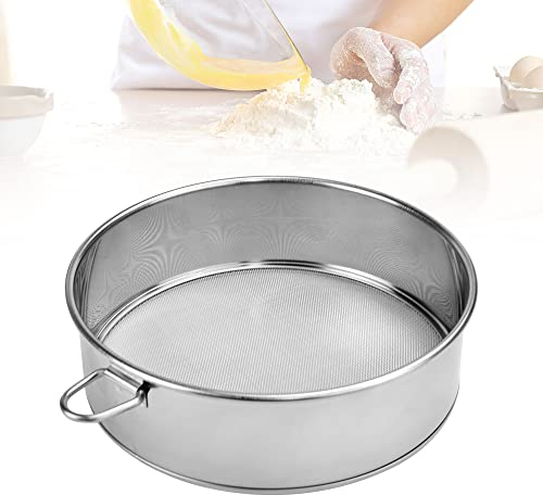 TANCUDER Tamis à Farine Inox 20cm Tamis de Pâtisserie Maille Fine Tamis Patisserie Farine Tamis pour Farine Tamis Fins en Acier Inoxydable Tamiseur de Farine pour Gâteaux Légumes Farine Pâtes