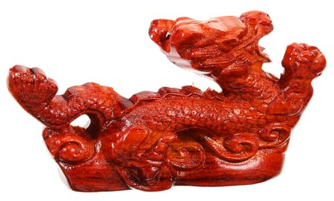 BESPORTBLE Hölzerner Drache Chinesischer Tierkreiszeichenfiguren Drache Statuen Geformte Chinesischer Handwerk Drachenstatue Jahr des Drachen Statue Tierstatue Hölze Drachenfiguren 2024