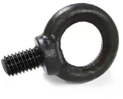 GETREY Hebeösenbolzen,Ankerbolzen, 10 Stück Schwarze 304-Edelstahl-Schafaugen-runde selbstschneidende Schraubenverlängerungs-Ringschraube O-Ring-Schraube for den Einsatz auf See (Size : M12 10PCS)