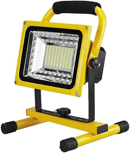 SilteD Proyector LED 500W 5000LM Luz de inundación al aire libre |Luces de trabajo recargables con indicador de batería |Luces de seguridad portátiles LED