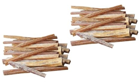 Mipcase 2pcs Wood Burning Firelighters Bag Natural Survival Wood Sticks for Bbq Camping Emergency Piezo Igniter Flame Torch