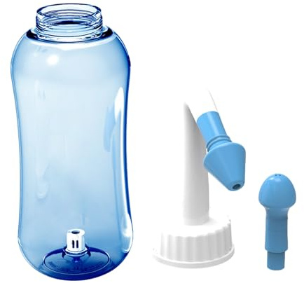 Botella de lavado nasal, botella de enjuague sinusal, Botella de enjuague sinusal Neti Pot, Limpiador de lavado de nariz de 300 ml, enjuague nasal, botella de lavado nasal para adultos y niños