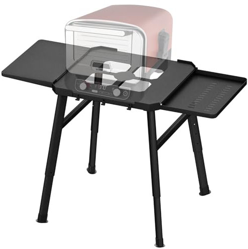 Grill Stand for Ninja Woodfire Outdoor Grill (OG701/OO101 series) Pizza Oven Table stand for Ninja Outdoor BBQ stand with side table