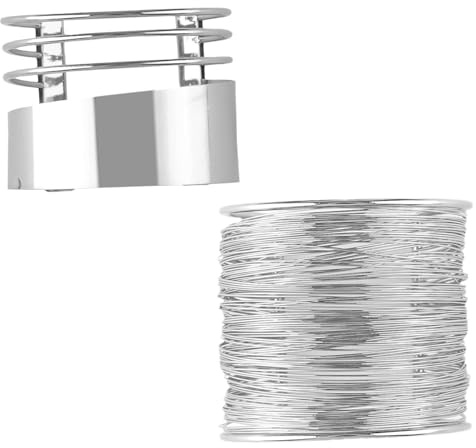 Luckious 2 PCS Geometric Open-Design Metal Bangle for Women - Fashionable Multi-Layered Textured Arm Cuff - Stylish and Minimalist Accessory for Outings and Evening Events(Silver)