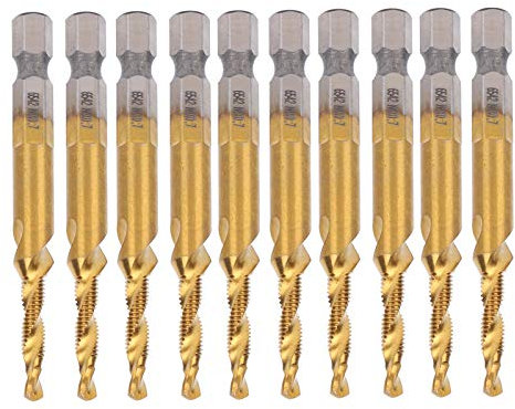 10 Piezas M4 HSS Kit de Macho de Roscar de Acero de Alta Velocidad Brocas de 3,3 Mm Micro Machos de Roscar Brocas de Rosca de Tornillo de Mano PequeñaMini Conector Métrico Macho