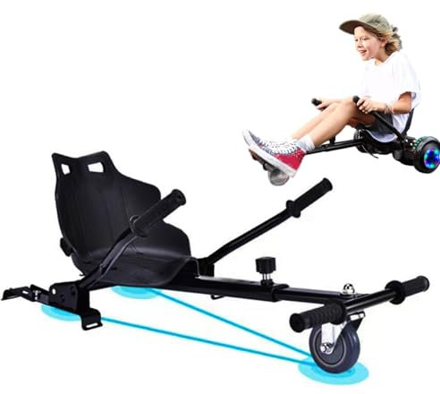 Kartsitz für Hover Board, Hoverboard Kartsitz – Sitzbefestigung für Roller, selbstbalancierend, Zubehör für Kart, einfach zu montieren, geeignet für Modelle von Autos mit 6,5 Zoll Balance-Funktion